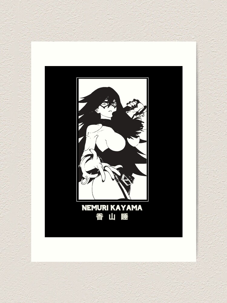 Nemuri Kayama My Hero Academia Black Version Art Print By Catengudesign Redbubble