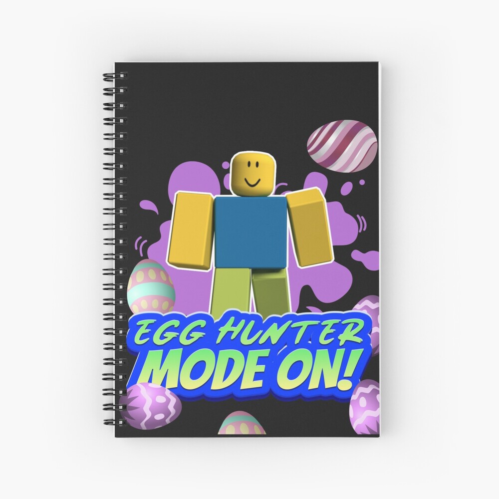 Roblox Easter Noob Egg Hunter Mode On Gamer Boy Gamer Girl Gift Idea Spiral Notebook By Smoothnoob Redbubble - egg noob roblox