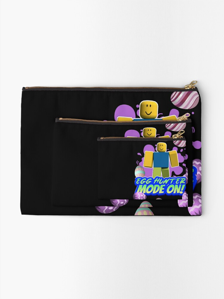 Roblox Easter Noob Egg Hunter Mode On Gamer Boy Gamer Girl Gift Idea Zipper Pouch By Smoothnoob Redbubble - roblox girl character ideas