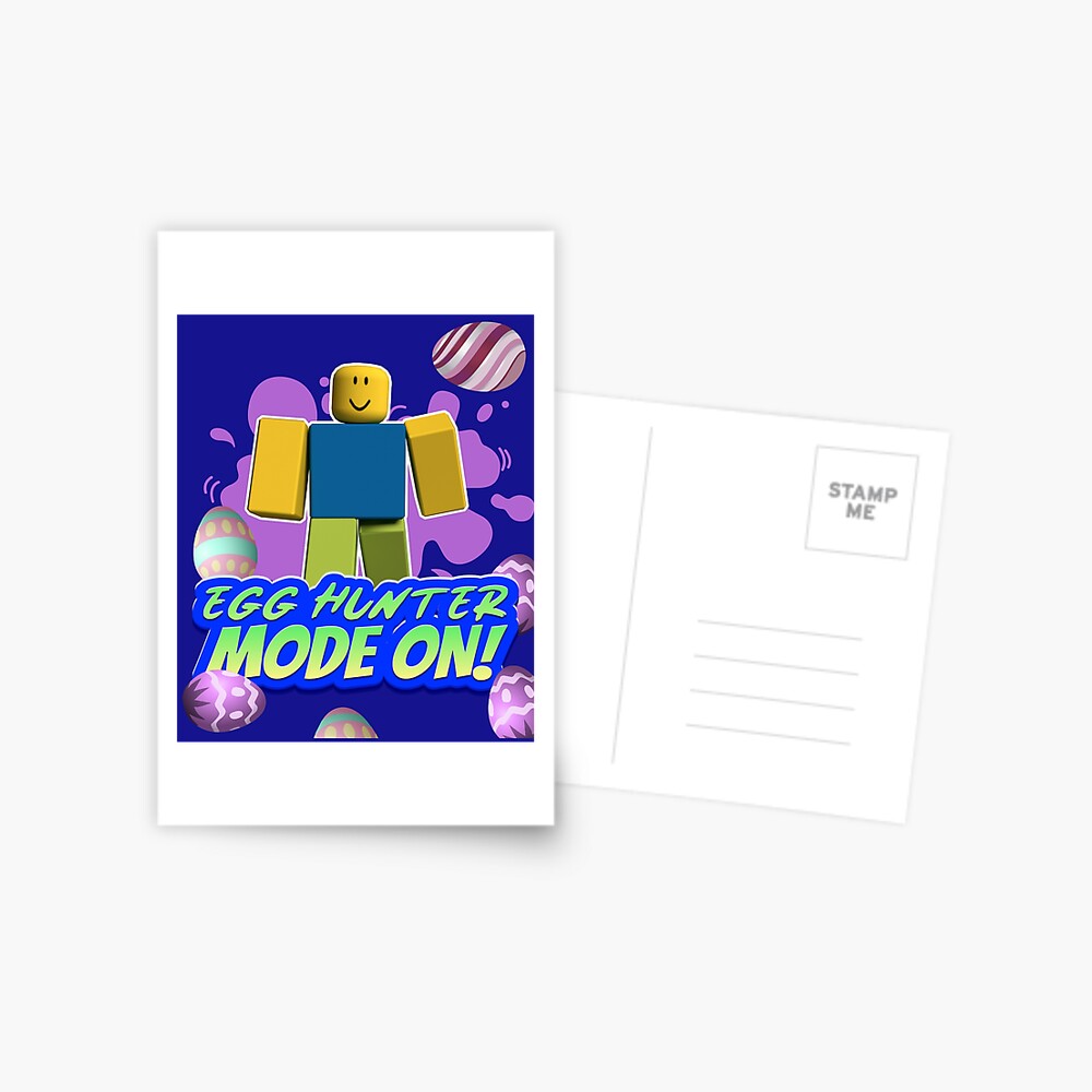 Roblox Easter Noob Egg Hunter Mode On Gamer Boy Gamer Girl Gift Idea Greeting Card By Smoothnoob Redbubble - roblox easter shirt