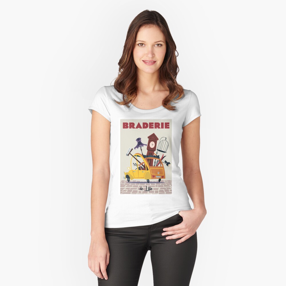 Vista previa del artículo con la obra «Camiseta entallada de cuello ancho», diseñado y vendido por GAGodel.