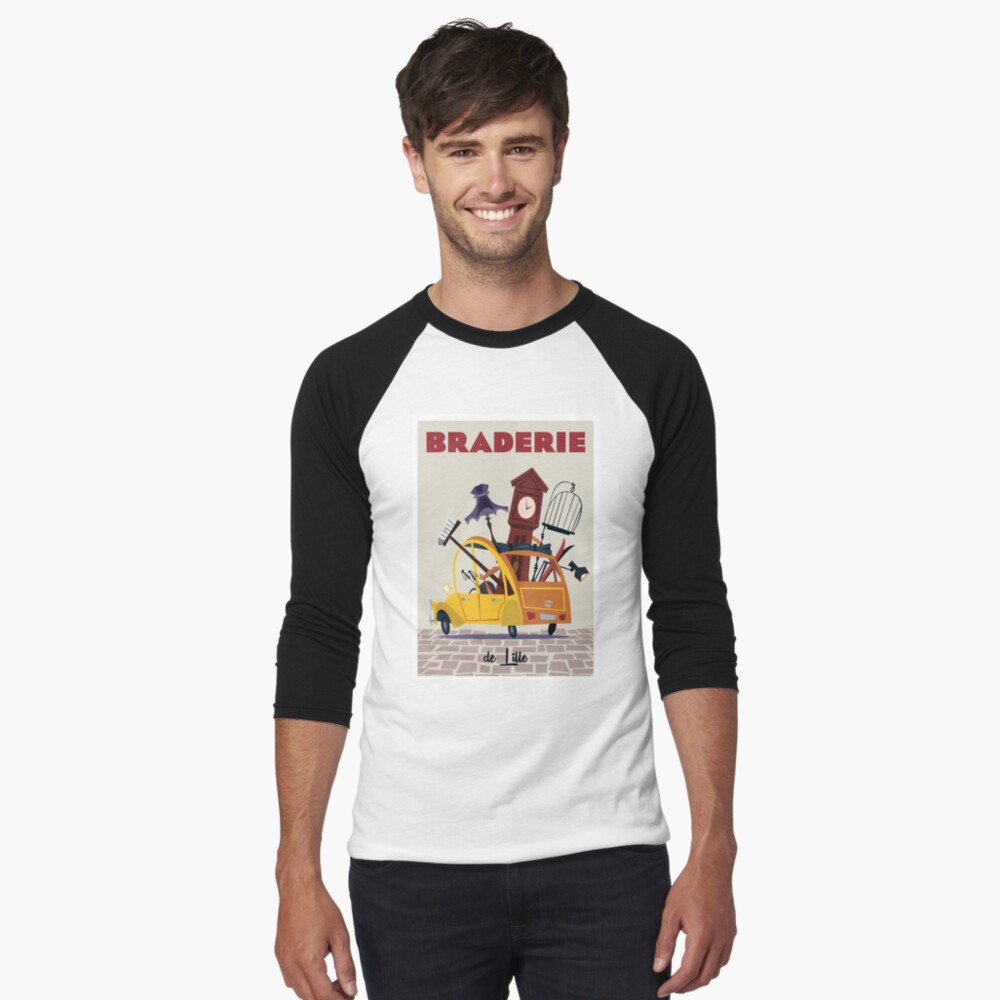Vista previa del artículo con la obra «Camiseta ¾ estilo béisbol», diseñado y vendido por GAGodel.