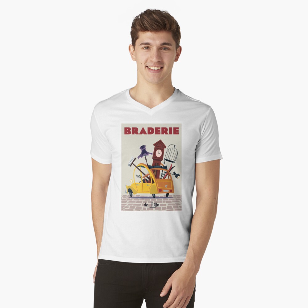 Vista previa del artículo con la obra «Camiseta de cuello en V», diseñado y vendido por GAGodel.