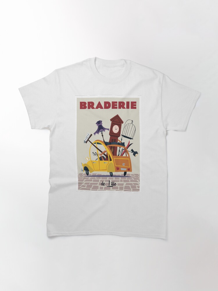 Imagen 3 de 7, Camiseta clásica con la obra Cartel de Braderie de Lille, diseñada y vendida por GAGodel.