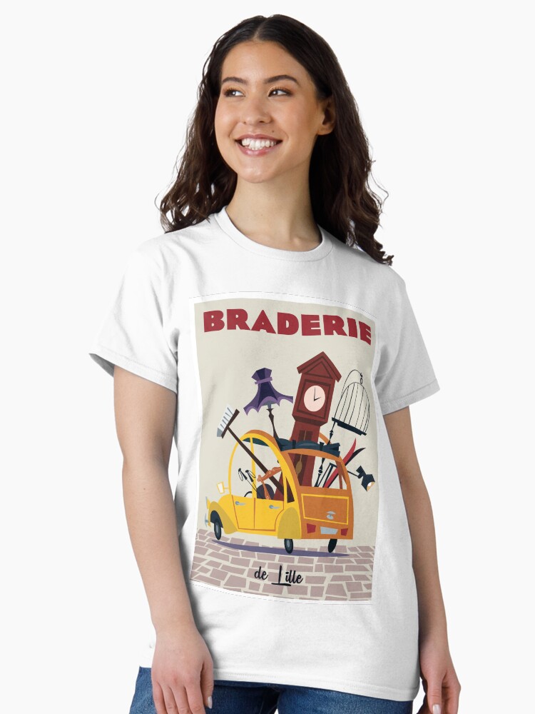 Imagen 2 de 7, Camiseta clásica con la obra Cartel de Braderie de Lille, diseñada y vendida por GAGodel.