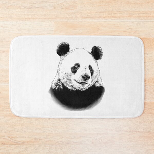 Item preview, Giant Panda Animal Portrait black and white (light background) designed and sold by MMMSdesigns.