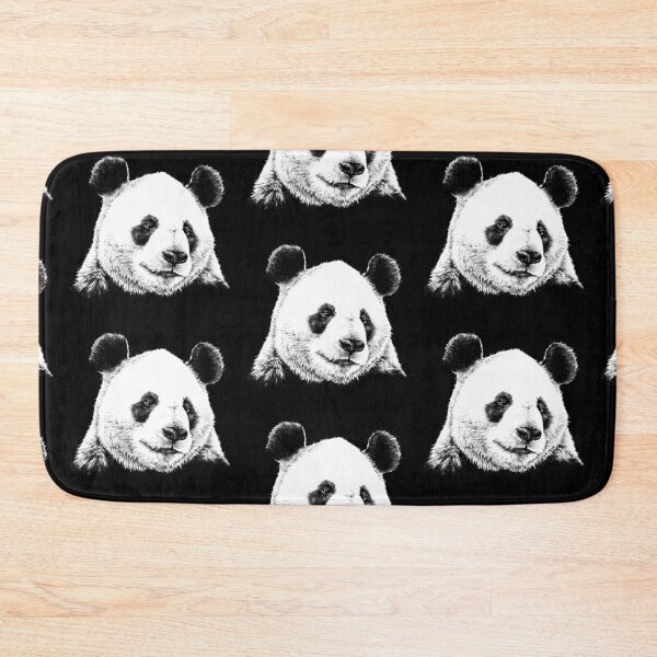 Item preview, Giant Panda Animal Portrait black and white (dark background) designed and sold by MMMSdesigns.