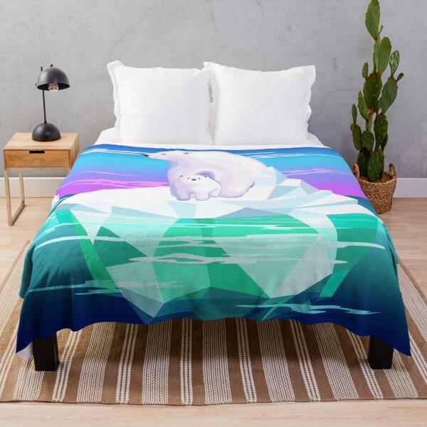 Item preview, Polar Bear Mom and Baby on Iceberg designed and sold by BluedarkArt.