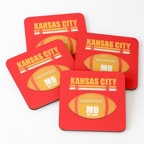Kansas City Missouri Football Design Coasters (Set of 4)