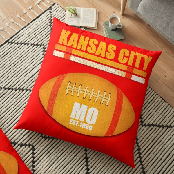 Kansas City Missouri Football Design Floor Pillow