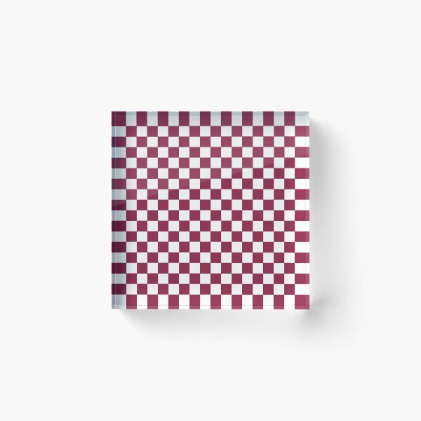 Item preview, Qatar National Colors | Plaid Pattern - Bright Dark Red and White designed and sold by Dator-Abstracts.