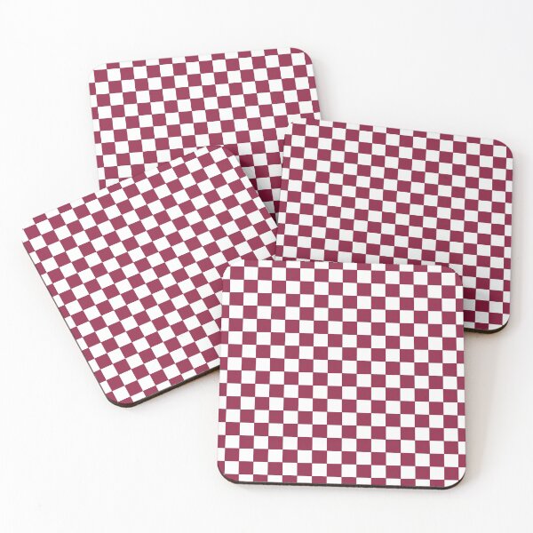 Item preview, Qatar National Colors | Plaid Pattern - Bright Dark Red and White designed and sold by Dator-Abstracts.