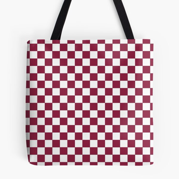 Item preview, Qatar National Colors | Plaid Pattern - Bright Dark Red and White designed and sold by Dator-Abstracts.