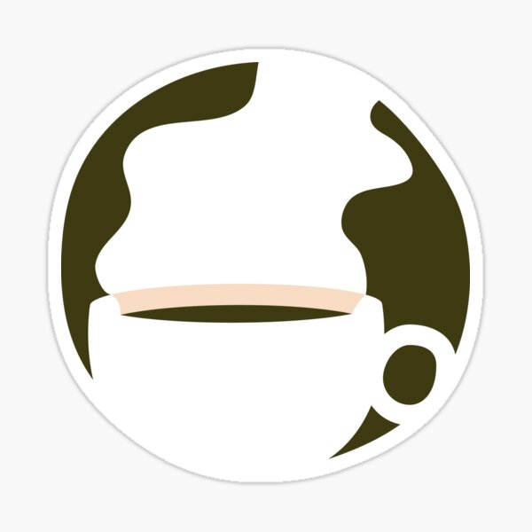 Steaming hot coffee Sticker