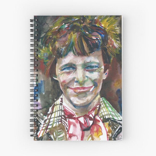 Item preview, AMELIA EARHART watercolor portrait designed and sold by lautir.