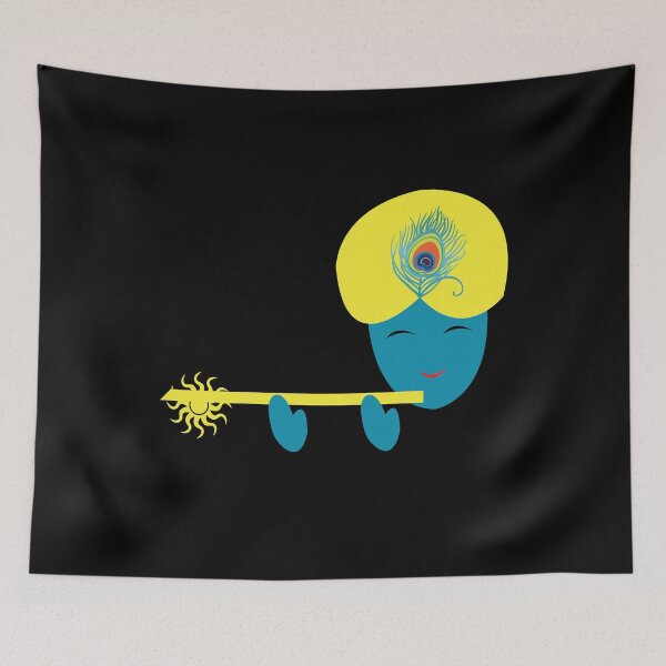 Item preview, Happy Krishna Playing Flute designed and sold by eufouria.
