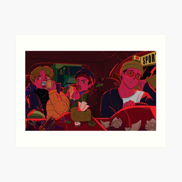heavy traffic - iKON Bobby, Jinhwan & Yunhyeong Art Print