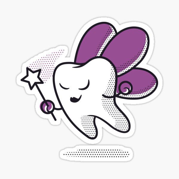 Tooth Fairy Purple Stickers