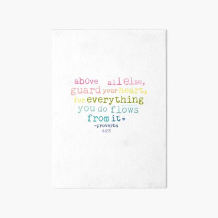 Item preview, Guard Your Heart Proverbs Bible Verse Rainbow designed and sold by HopesPalette.