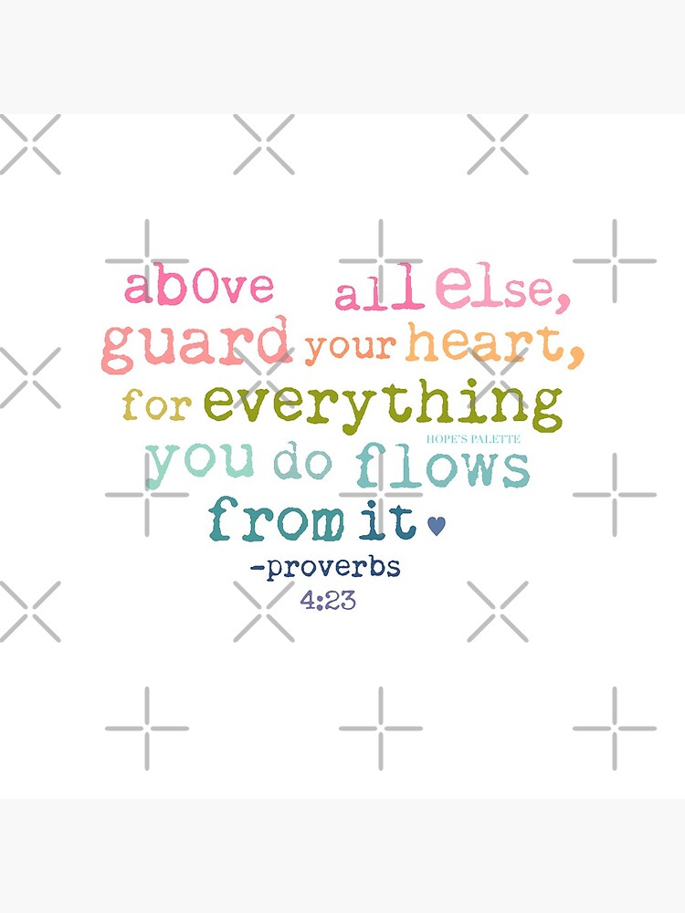 Above all else guard your heart Verse Tote Bag Above all else guard your heart Verse Tote Bag