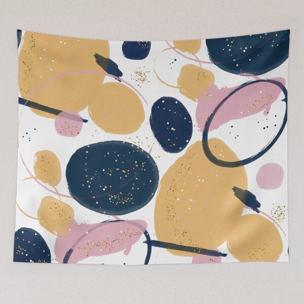Item preview, Trendy Pink Blue Strokes Abstract Creative Art Paint designed and sold by NdesignTrend.