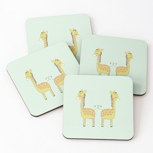 Item preview, giraffes mint green designed and sold by vanderValk-art.
