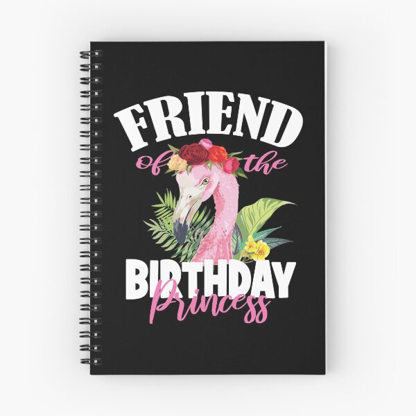 Item preview, Friend Of The Birthday Princess Floral Flamingo Girls Party design designed and sold by Grabitees.