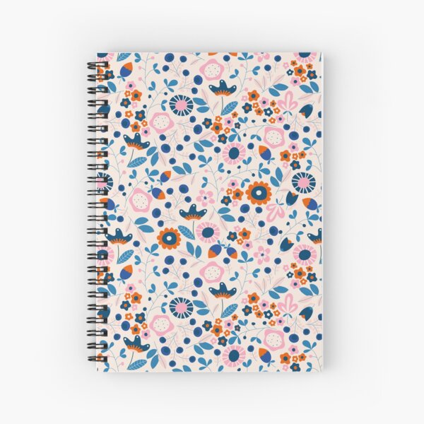 Happy spring floral pattern Spiral Notebook