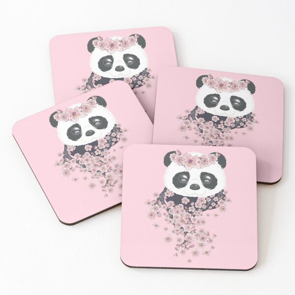 Item preview, Panda with Sakura branch  designed and sold by AnnArtshock.
