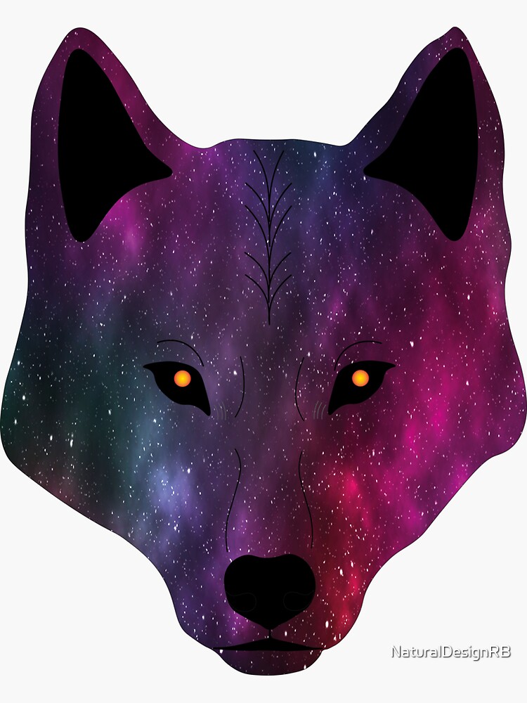 "Galaxy wolf" Sticker for Sale by NaturalDesignRB Redbubble