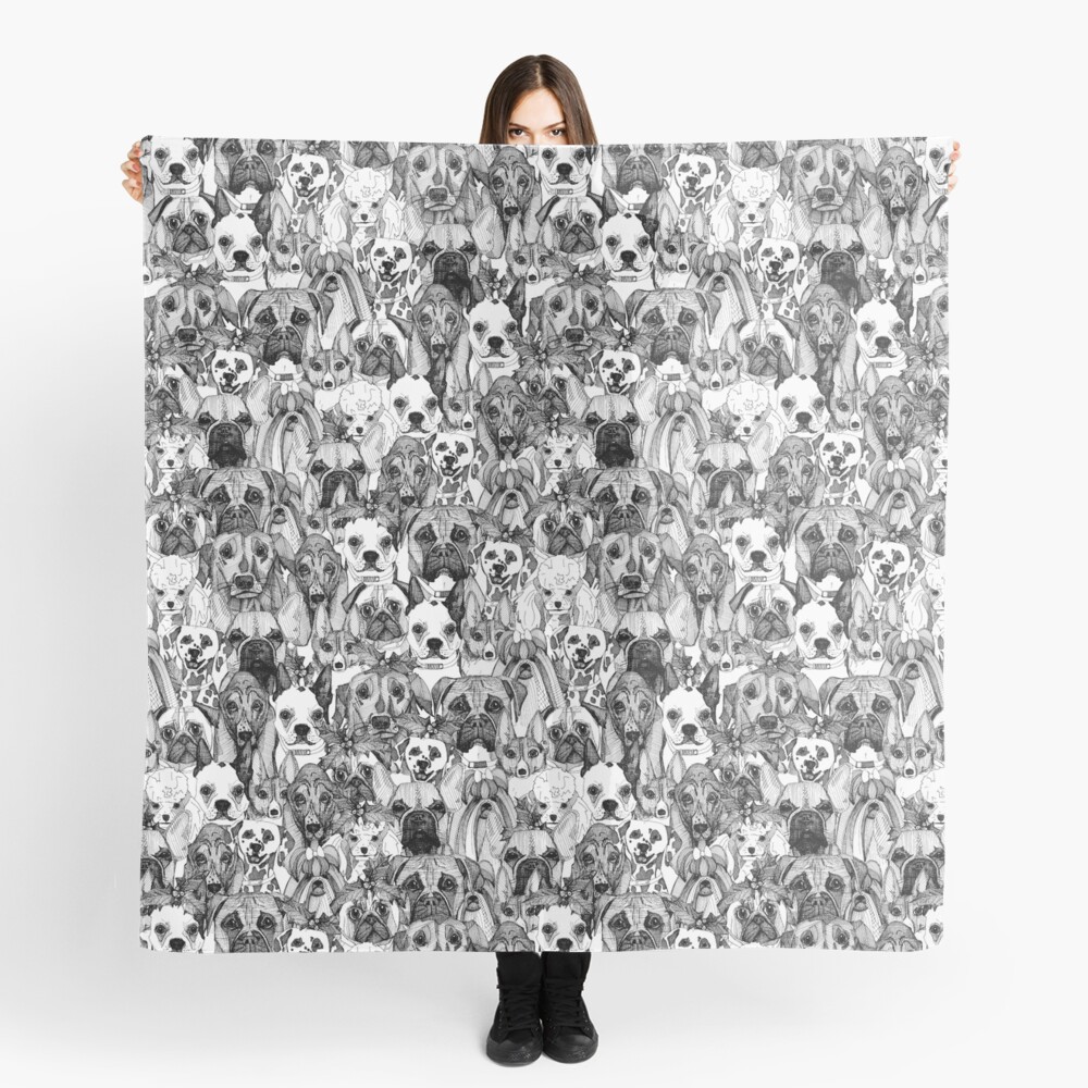 christmas dogs Scarf