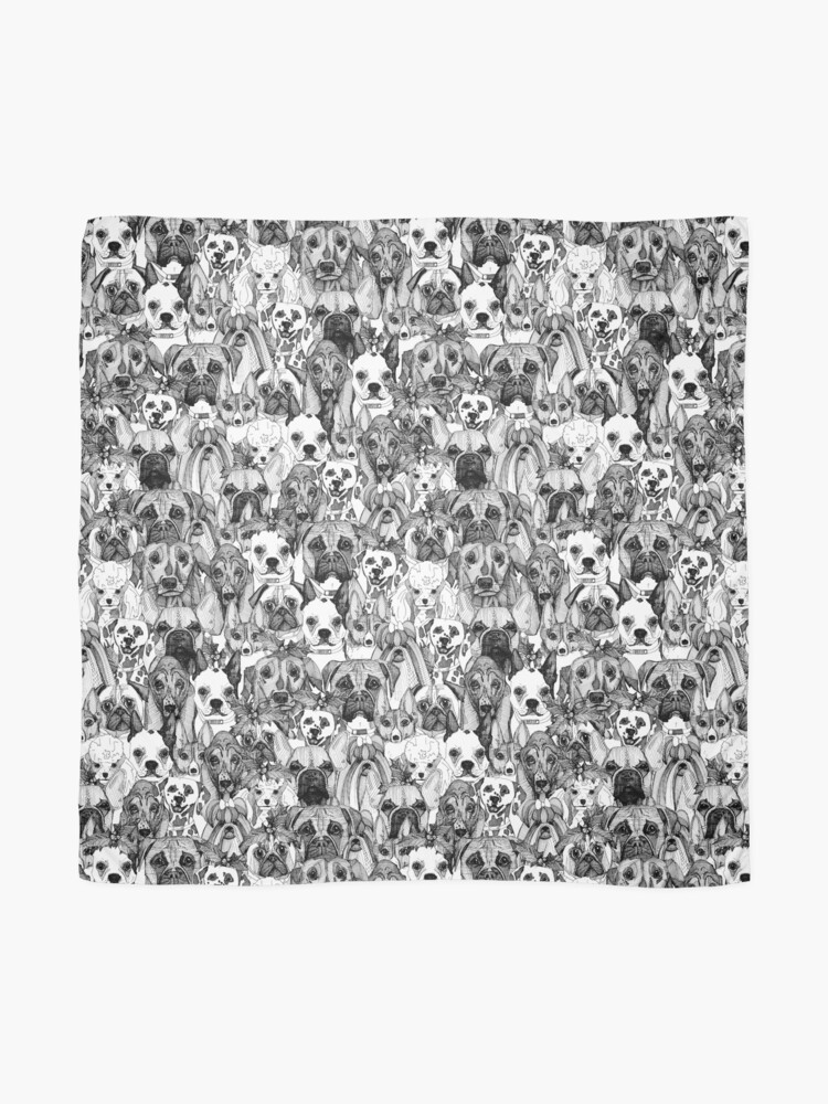 Alternate view of christmas dogs Scarf