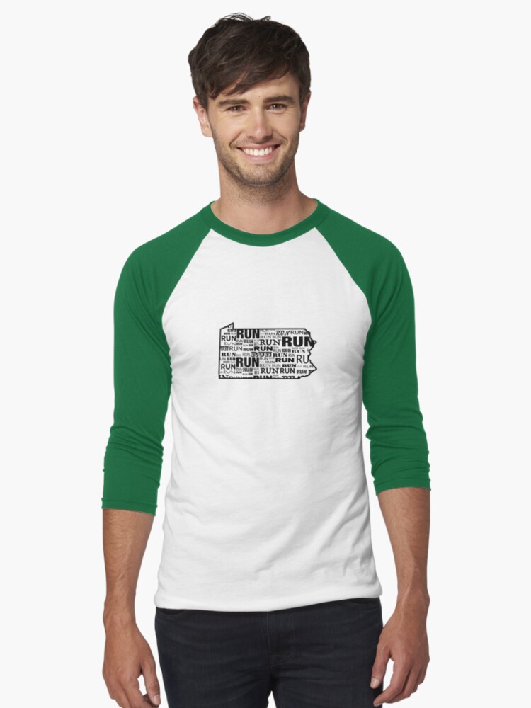 Thumbnail 1 von 3, Baseballshirt mit 3/4-Arm, Führen Sie PA aus designt und verkauft von kittymini.
