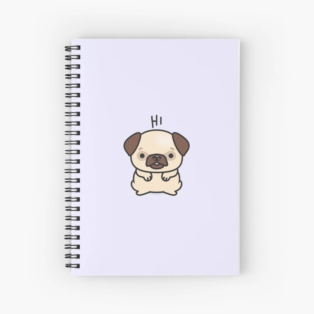 Pug: Neon Dog with Sunglasses Blank Lined Journal Notebook Diary