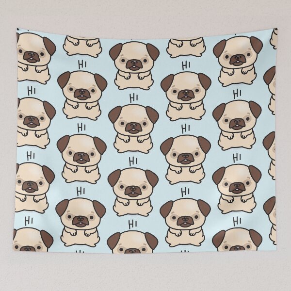 Item preview, Pug dog saying hi designed and sold by MindChirp.