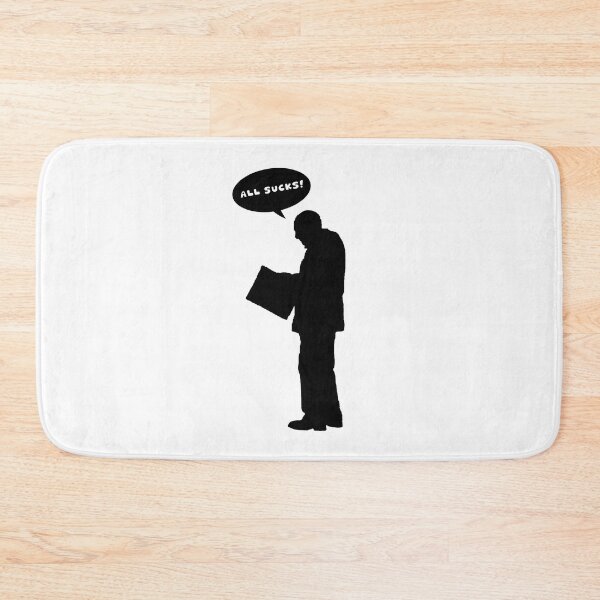 Item preview, Senior Man Reading Newspaper Funny Drawing designed and sold by DFLC Prints.