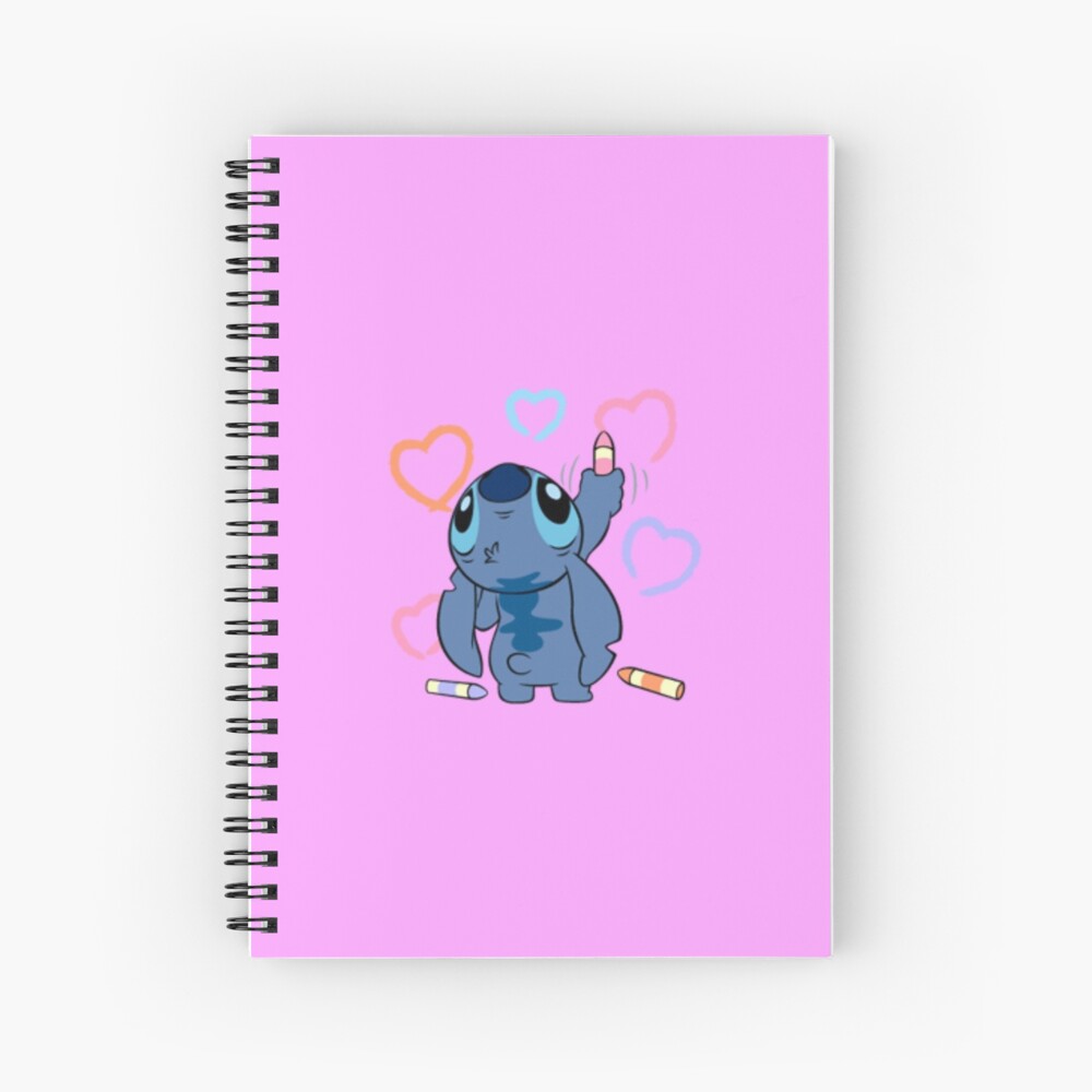 Cuaderno de espiral «Stitch Dibujo Corazones» de bfast9159 | Redbubble