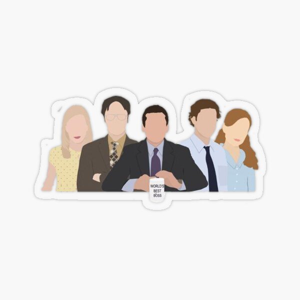 "the office cast cartoon" Sticker by deliagrenier | Redbubble