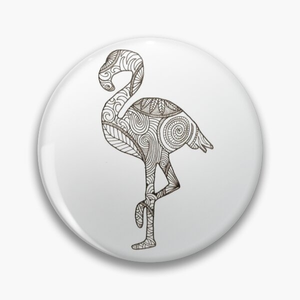 Item preview, Zentangle Flamingo designed and sold by Zen's Doodles.