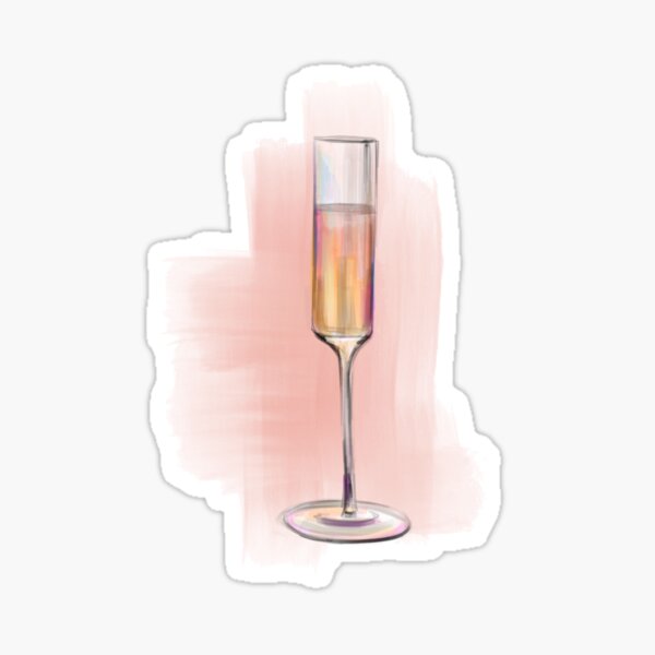 Champagne Glass no 4 Sticker