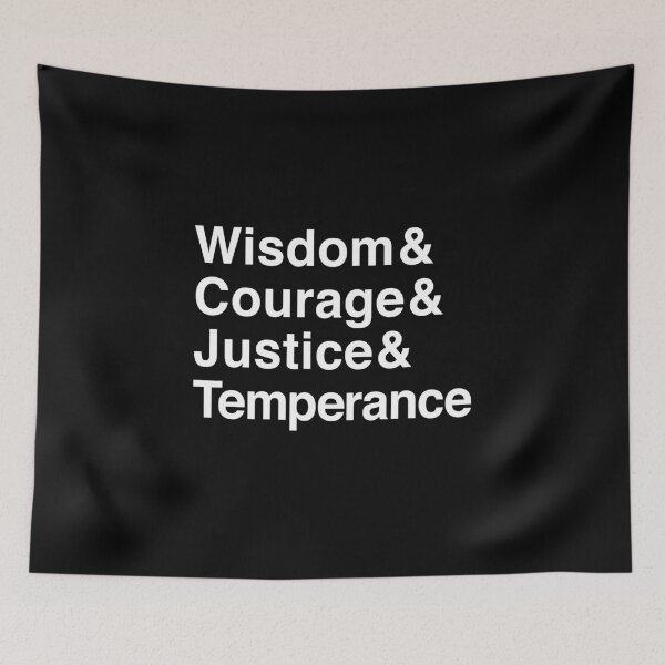 Item preview, Wisdom & Courage & Justice & Temperance The Four Stoic Virtues designed and sold by Elvin Dantes.