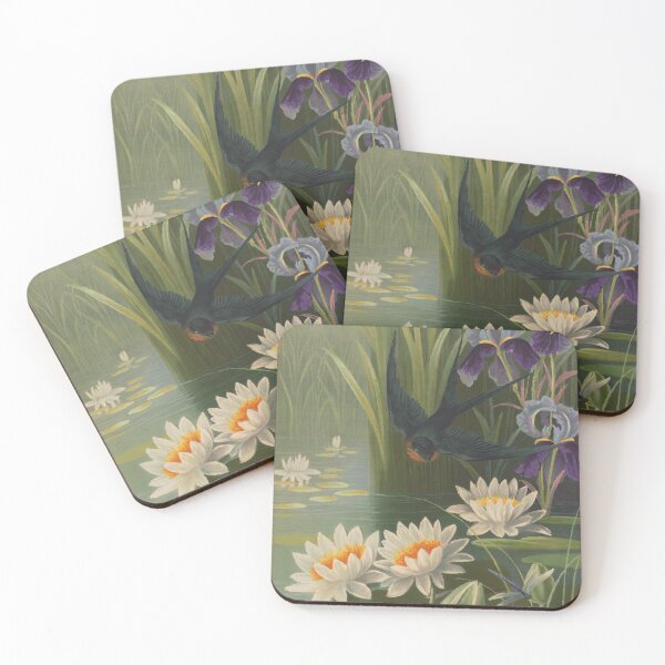 Item preview, Antique Print of Iris and Birds  designed and sold by FuzzyHoney.