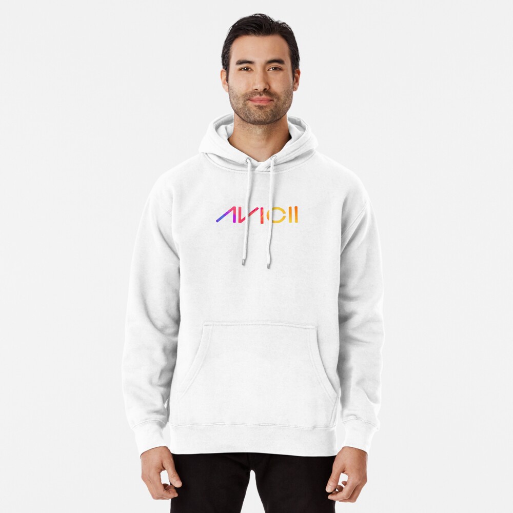 avicii text only colorful big Pullover Hoodie for Sale by breaker160 Redbubble