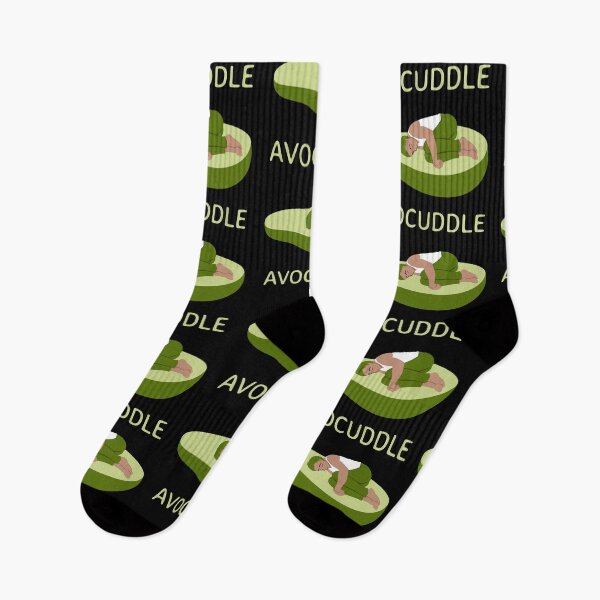 Item preview, Avocuddle - Avocados and cuddles - caption dark shirt designed and sold by Looking Daggers.