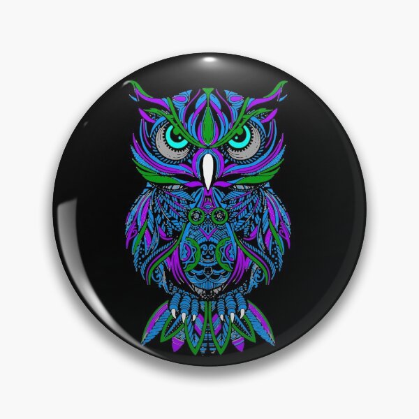 Item preview, Owl with big eyes - Night Owl Owl Tattoo - Gift Colorful owls designed and sold by urban-design.