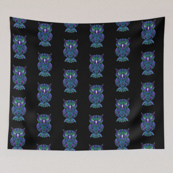 Item preview, Owl with big eyes - Night Owl Owl Tattoo - Gift Colorful owls designed and sold by urban-design.