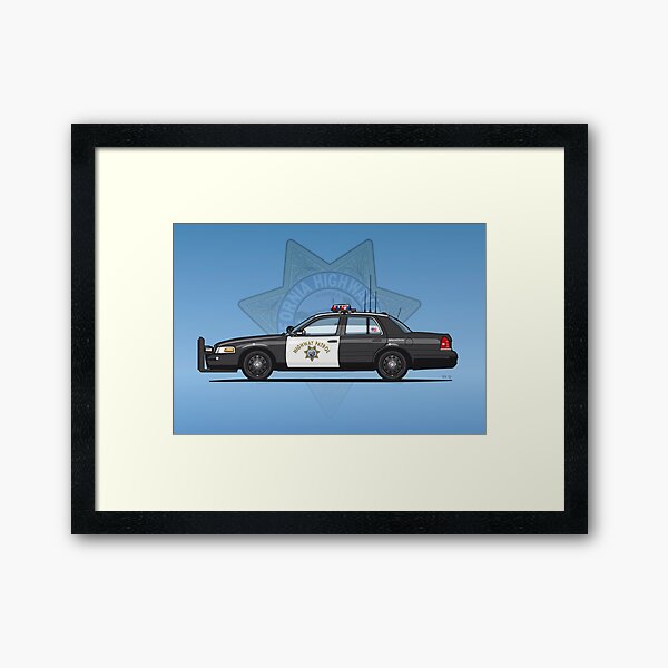 California Highway Patrol Ford Crown Victoria Police Interceptor Framed Art Print