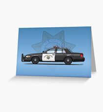 Kalifornien-Autobahn-Patrouille Ford Crown Victoria Police Interceptor Grußkarte