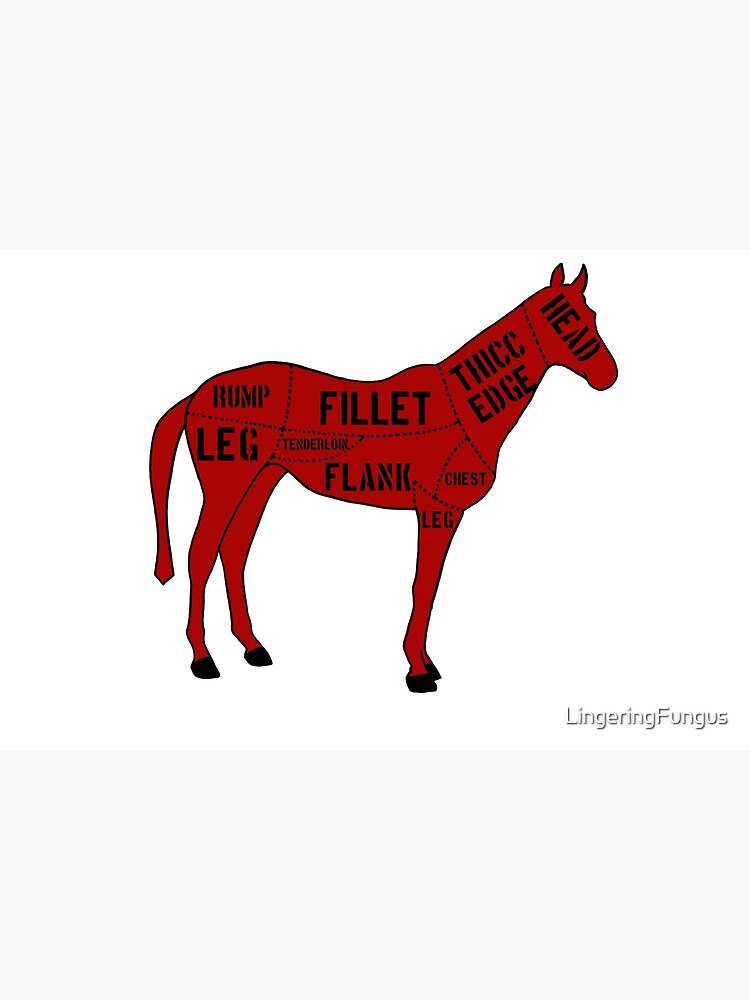 "Horse Meat Chart" Poster by LingeringFungus Redbubble