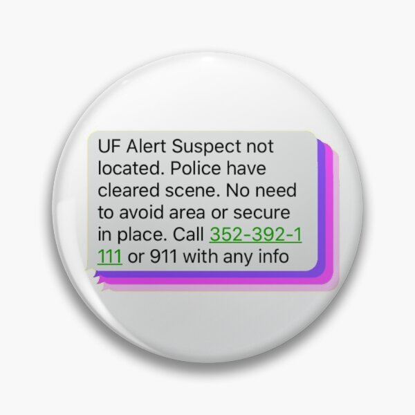 Item preview, UF Alert Suspect Not Located (pink and purple) designed and sold by swampmami.
